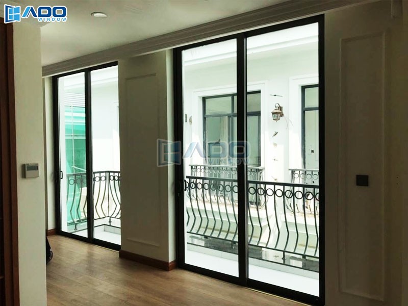 Cửa đi nhôm Xingfa mở trượt 2 cánh