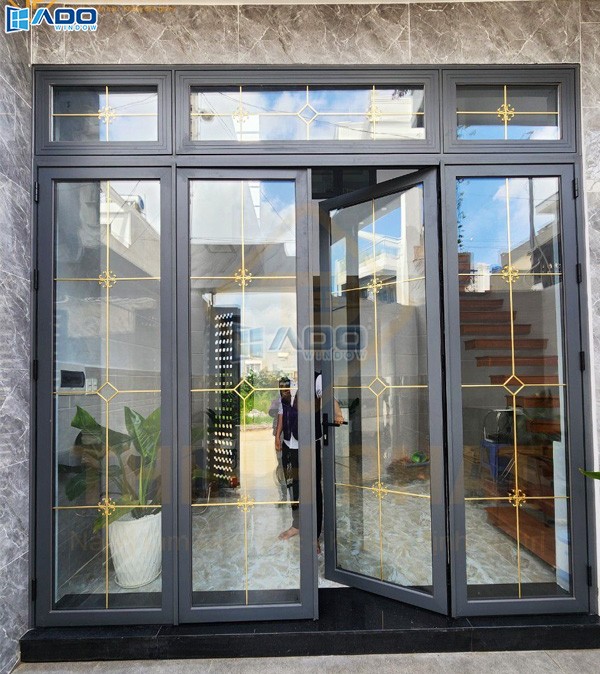 Cửa đi nhôm Xingfa mở quay 4 cánh